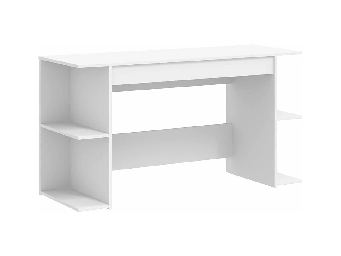 Bureau blanc 140x50x75 cm bois d'ingénierie FR13059