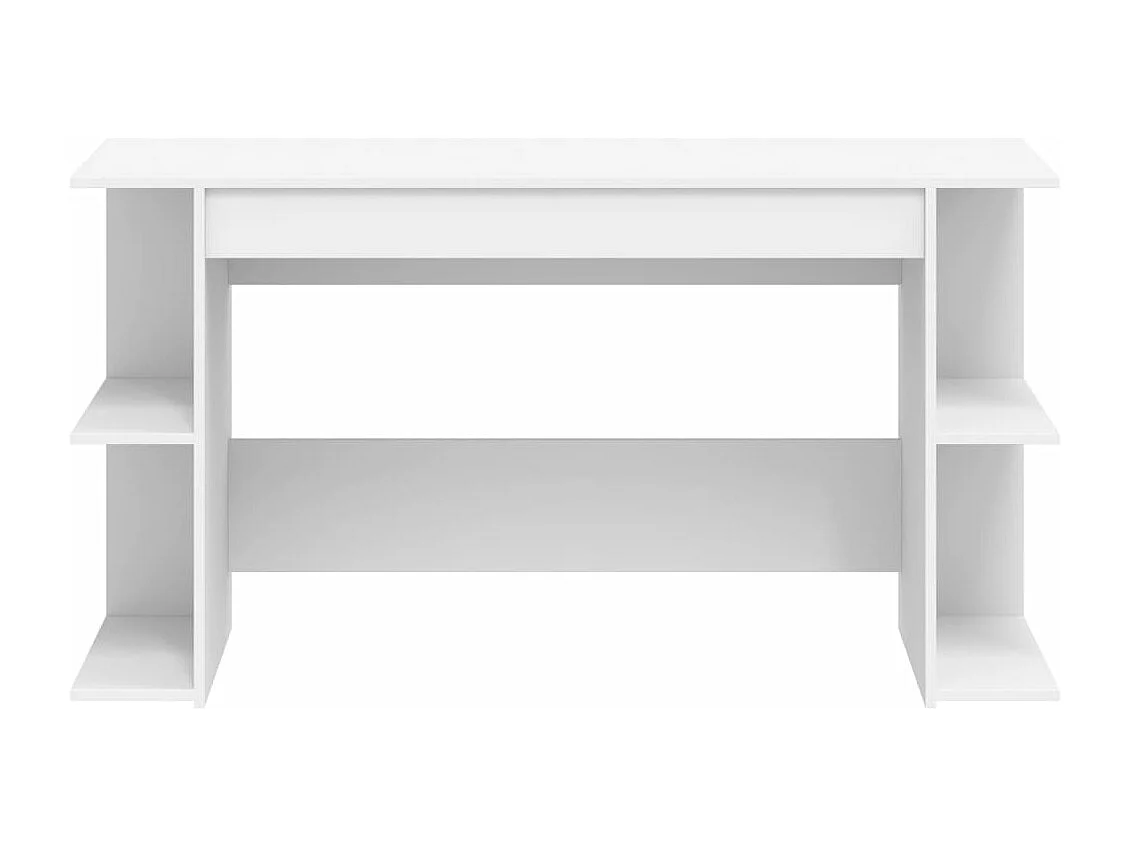 Bureau blanc 140x50x75 cm bois d'ingénierie FR13059