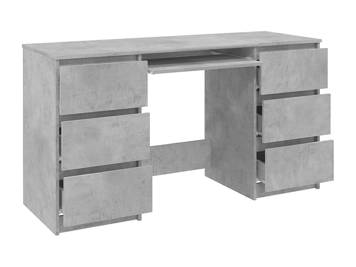 Escritorio de madera contrachapada gris 140x50x77 cm ES469707