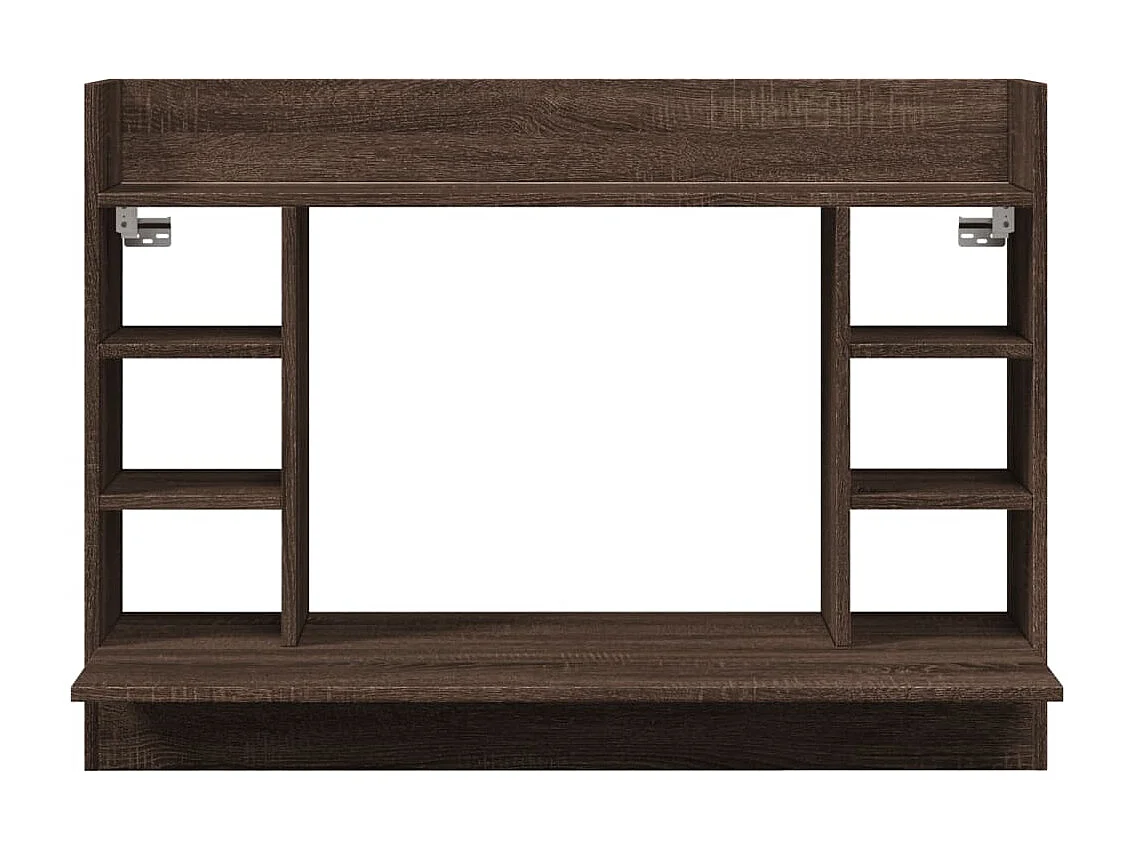 Bureau mural chêne marron 105x48x75 cm bois d'ingénierie FR60447