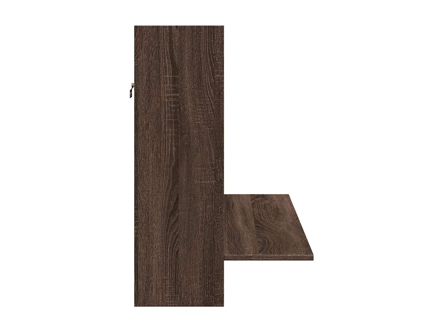 Bureau mural chêne marron 105x48x75 cm bois d'ingénierie FR60447