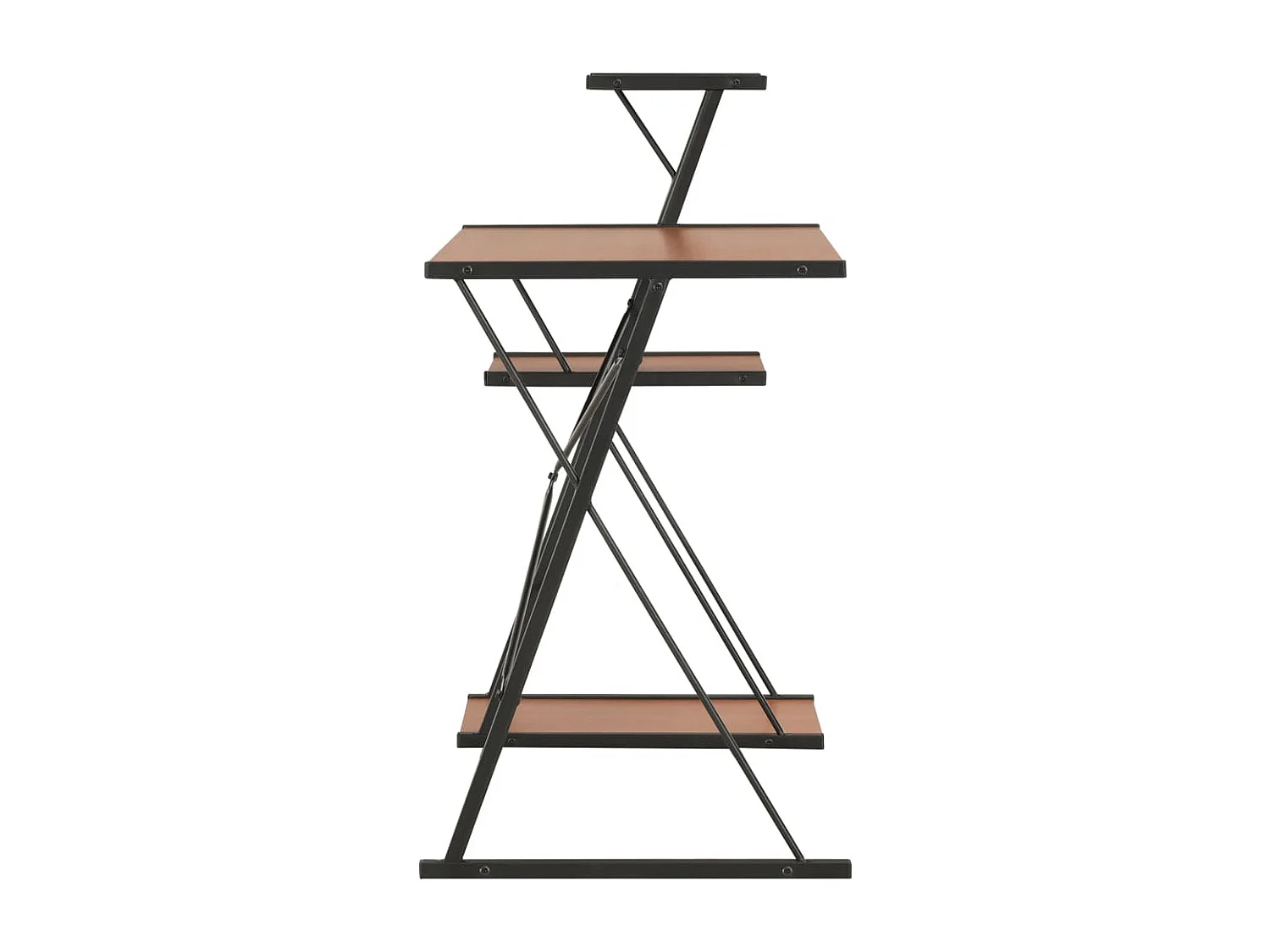 Bureau avec étagère Noir et marron 116x50x93 cm FR12845