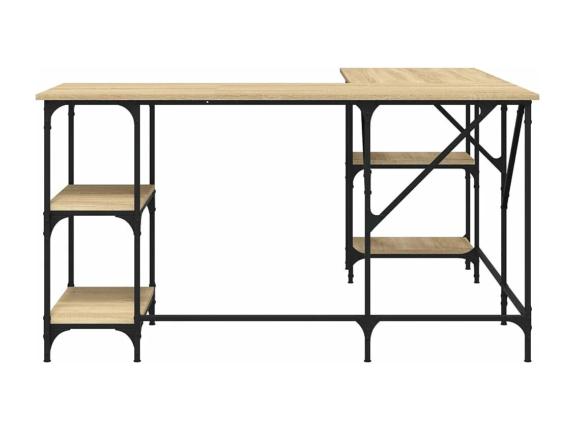 Bureau chêne sonoma 139x139x75 cm bois d'ingénierie FR39916