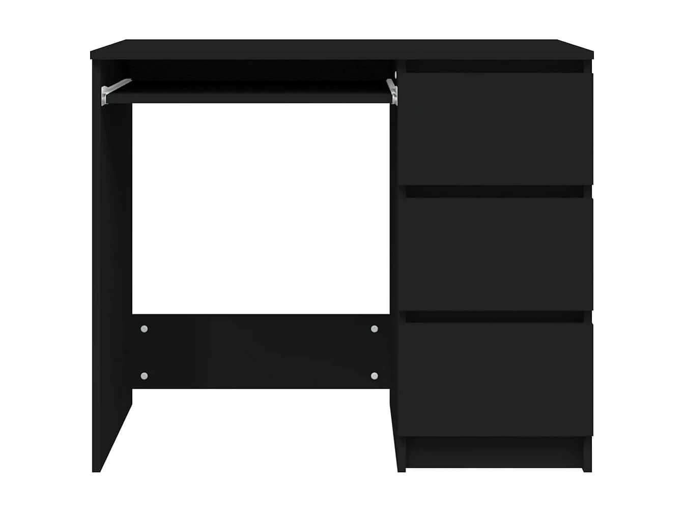 Bureau Noir 90x45x76 cm Bois d’ingénierie FR19219