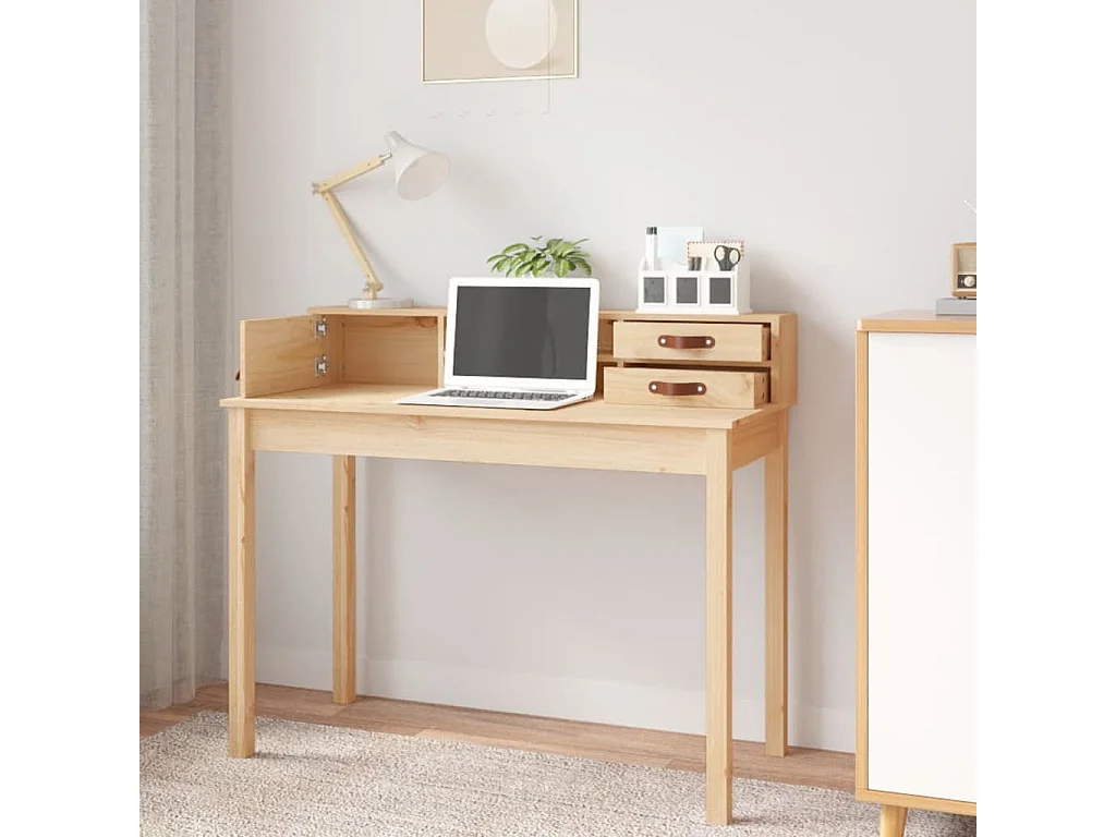 Bureau 110x50x93 cm massief grenenhout BE757616