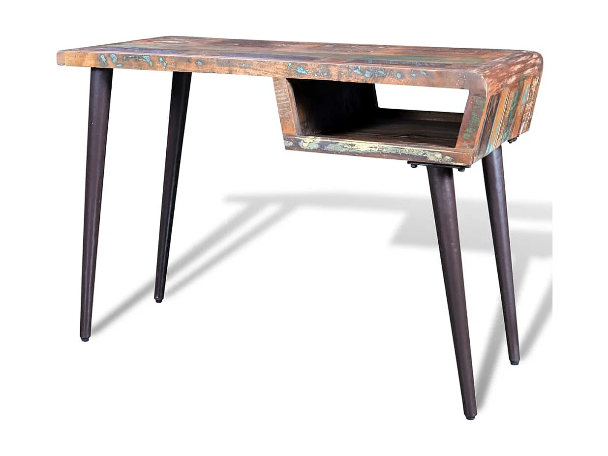 Bureau avec pieds en fer Bois de récupération FR74463