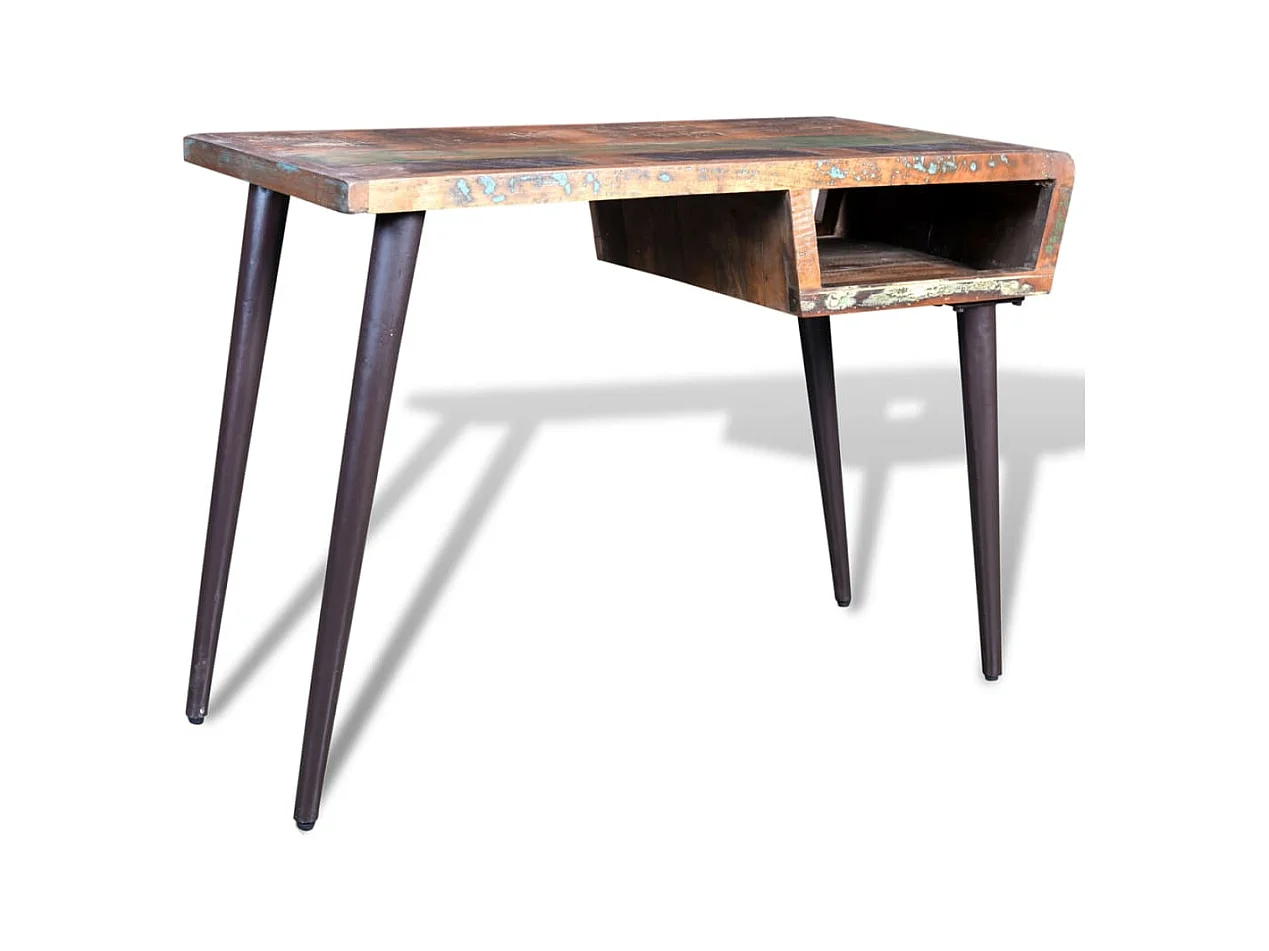 Bureau avec pieds en fer Bois de récupération FR74463