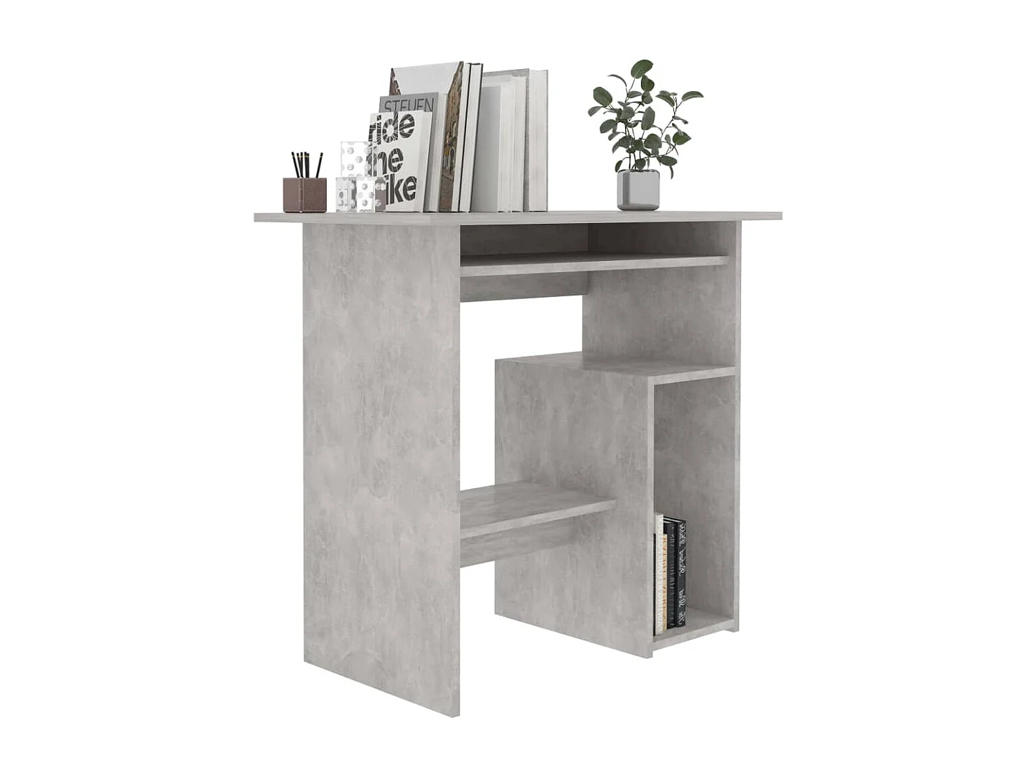 Bureau Gris béton 80x45x74 cm Bois d’ingénierie FR90086