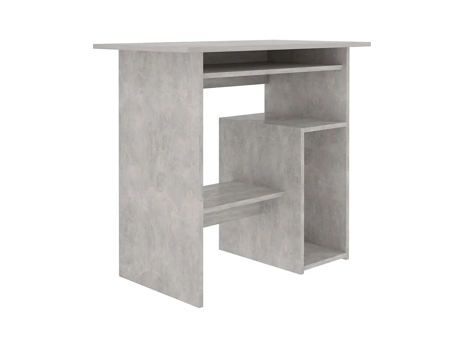 Escritorio de madera contrachapada gris hormigón 80x45x74 cm ES385455