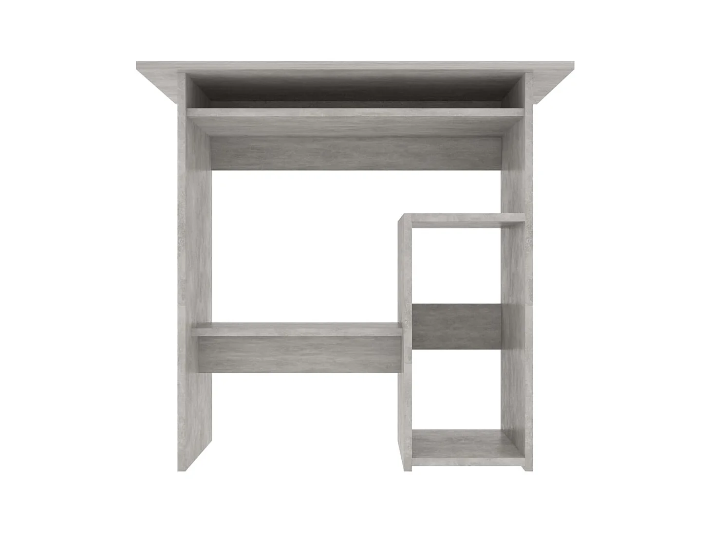 Escritorio de madera contrachapada gris hormigón 80x45x74 cm ES385455