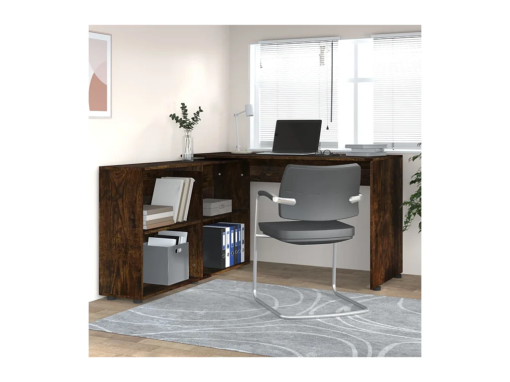 Bureau d'angle Chêne fumé Bois d'ingénierie FR74204