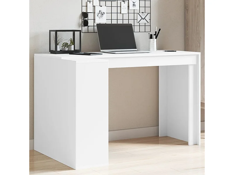 Escritorio de oficina madera ingeniería blanco 123,5x73,5x75 cm ES496820