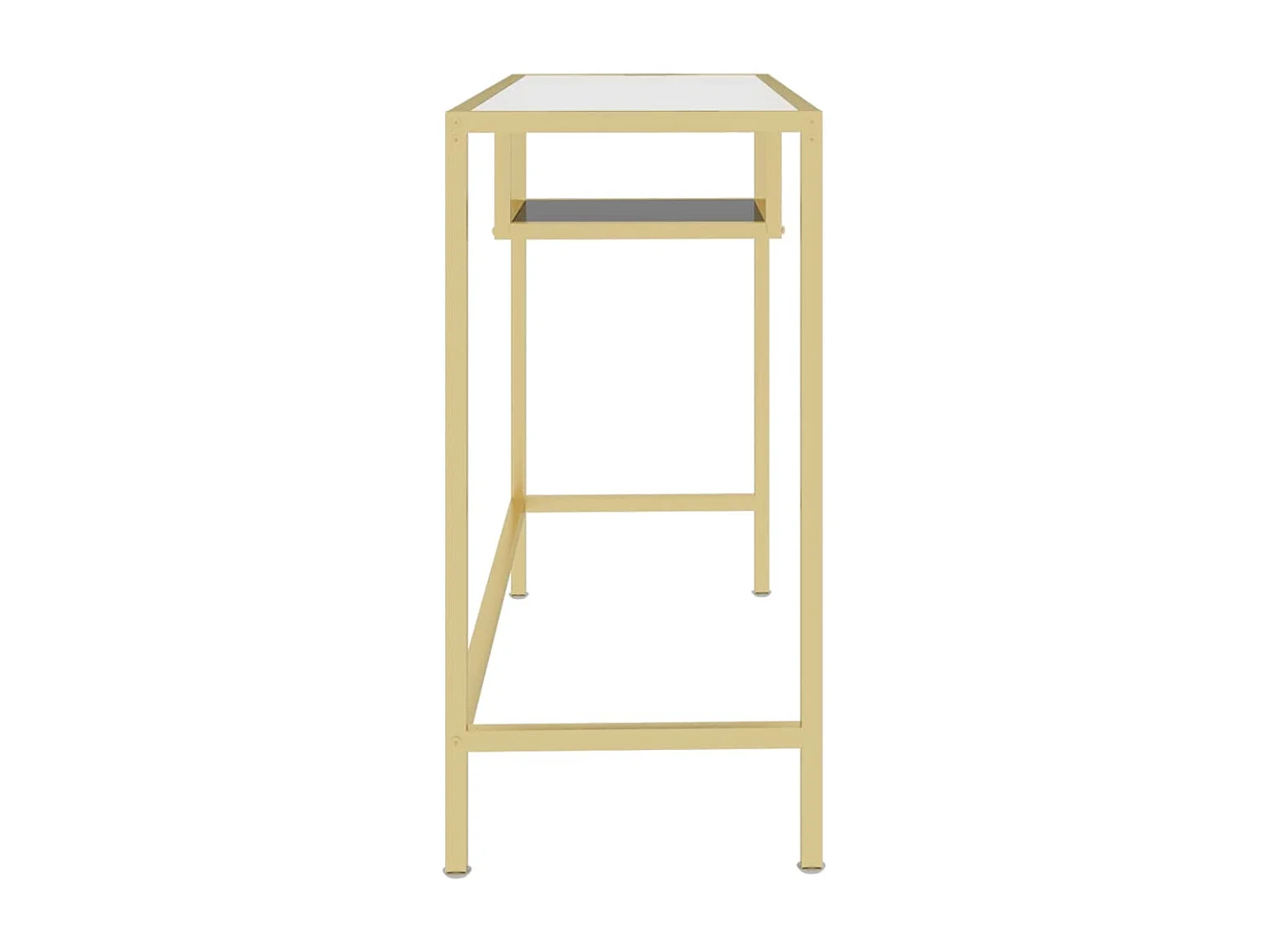 Bureau d'ordinateur Transparent 100x36x74 cm Verre trempé FR71224