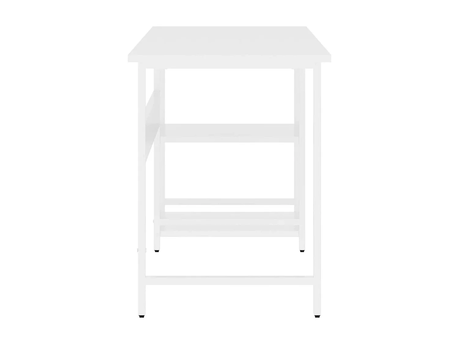 Secretária de computador 105x55x72 cm MDF e metal branco PT205821