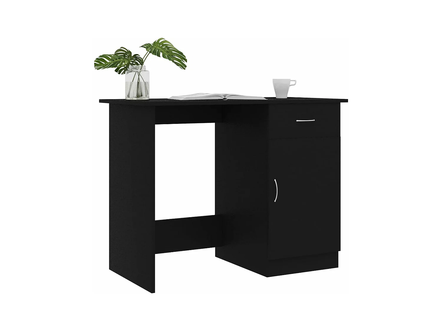 Bureau Noir 100x50x76 cm Bois d’ingénierie FR18153