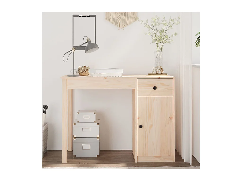 Bureau 100x50x75 cm Bois massif de pin FR56282