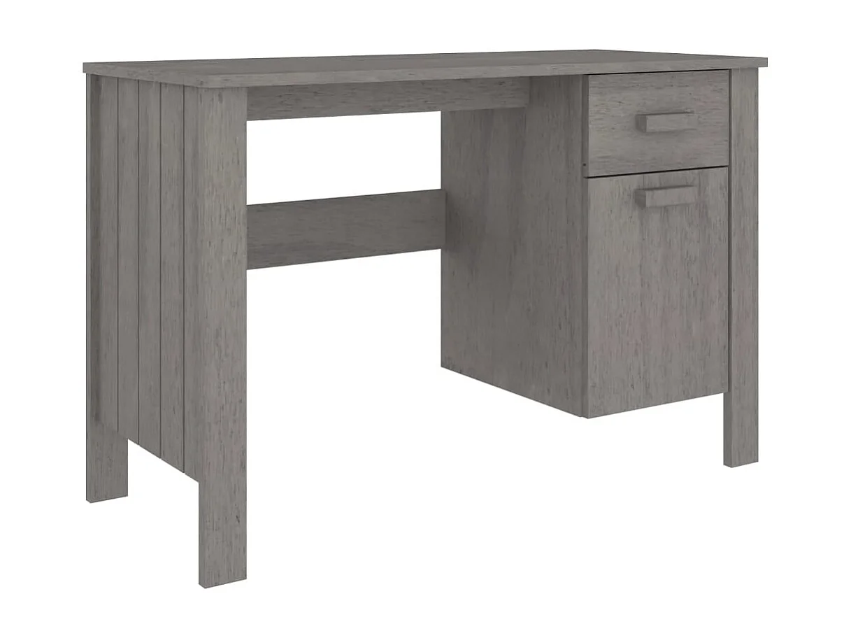 Bureau HAMAR Gris clair 113x50x75 cm Bois massif de pin FR91686
