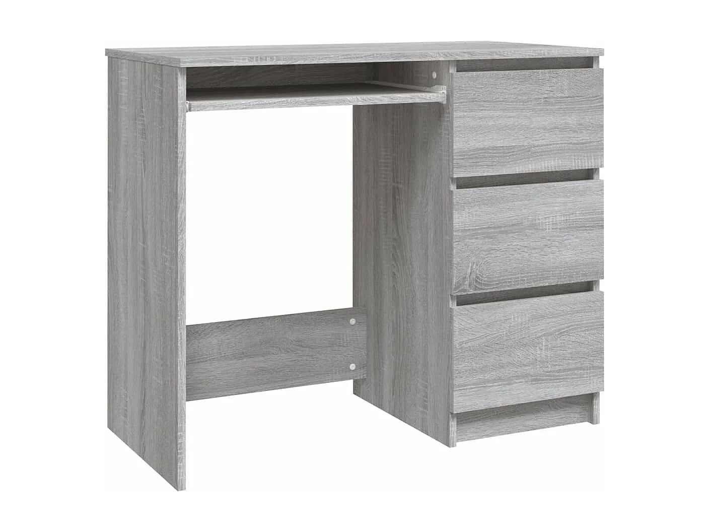 Bureau Sonoma gris 90x45x76 cm Bois d'ingénierie FR96700