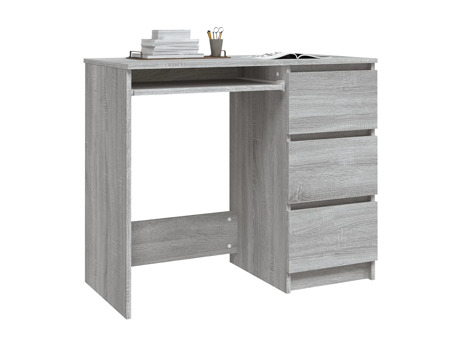 Bureau Sonoma gris 90x45x76 cm Bois d'ingénierie FR96700
