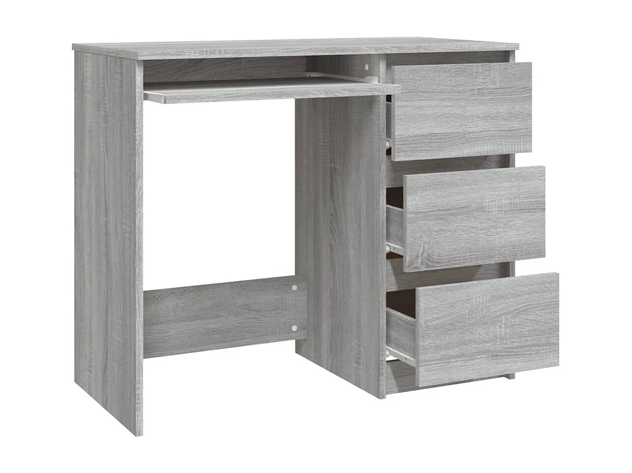 Bureau Sonoma gris 90x45x76 cm Bois d'ingénierie FR96700