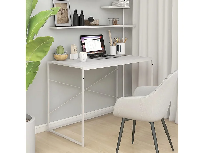 Escritorio de ordenador madera ingeniería blanco 110x60x70 cm ES678197