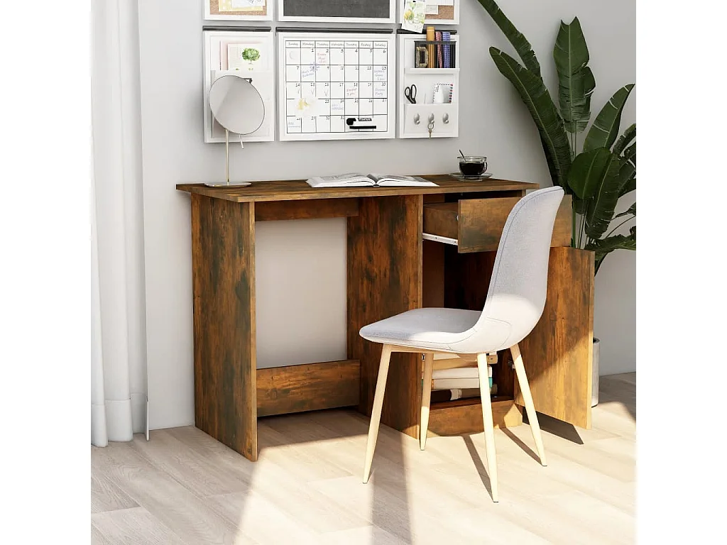 Bureau Chêne fumé 100x50x76 cm Bois d'ingénierie FR49087
