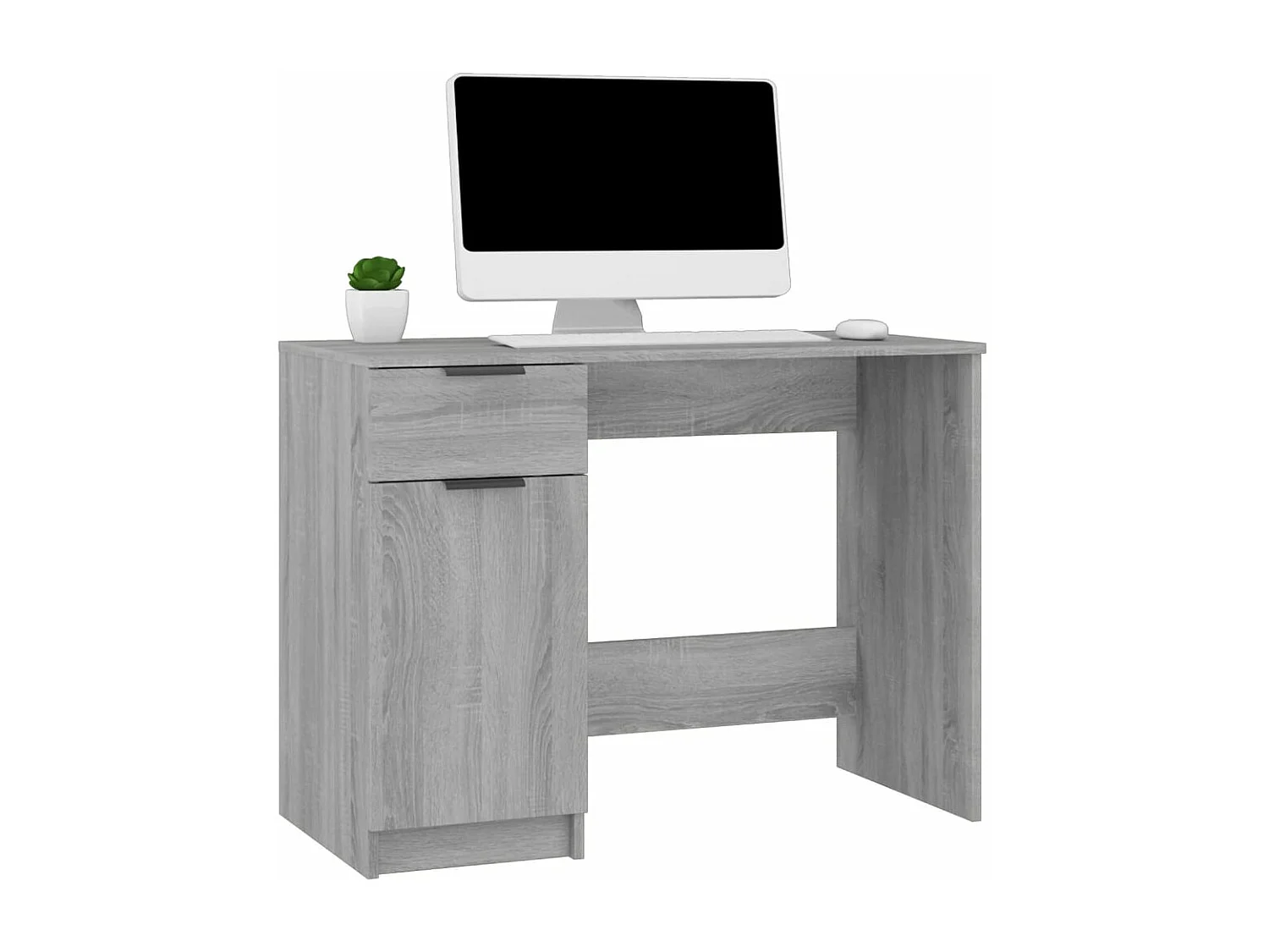 Bureau 100x50x75 cm bewerkt hout grijs sonoma eikenkleurig BE187985