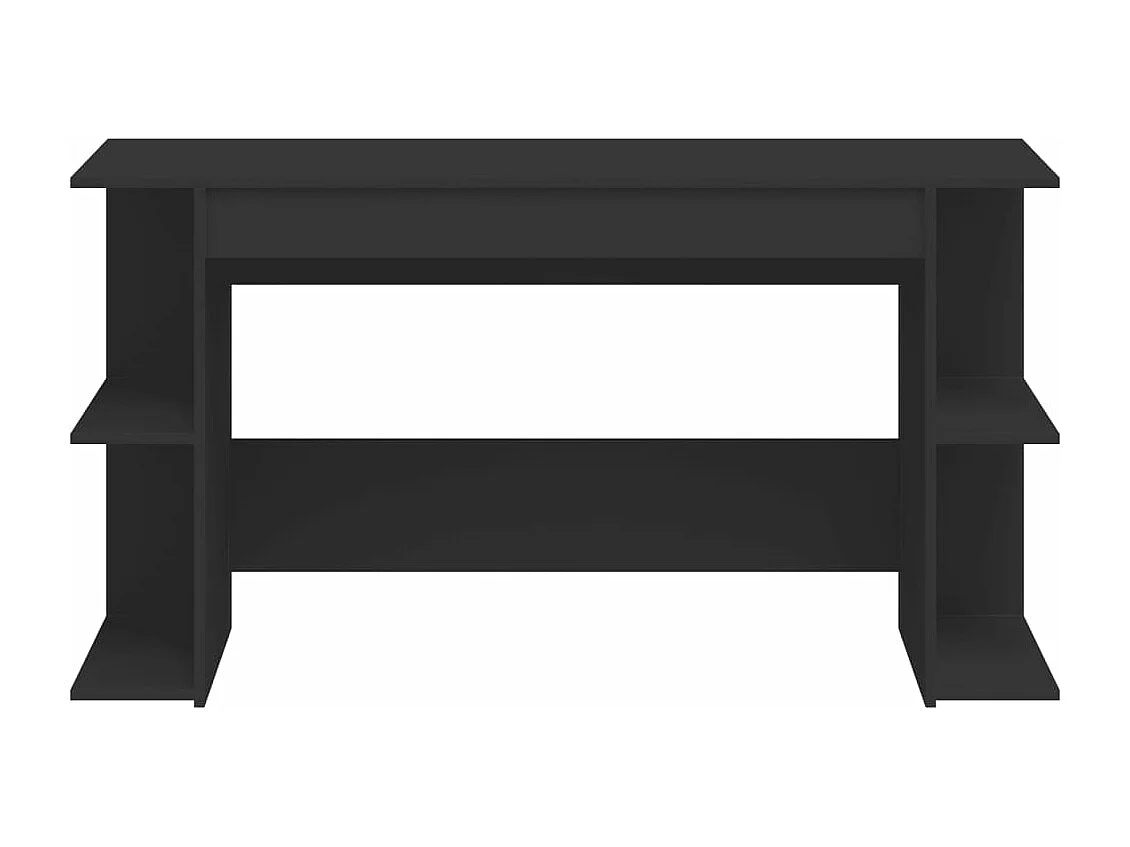 Bureau 140x50x75 cm bewerkt hout zwart BE983149