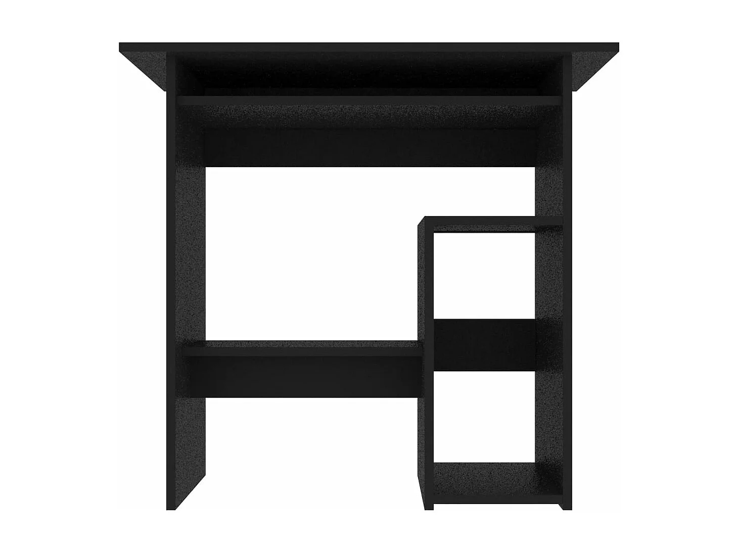 Escritorio de madera contrachapada negro 80x45x74 cm ES894012