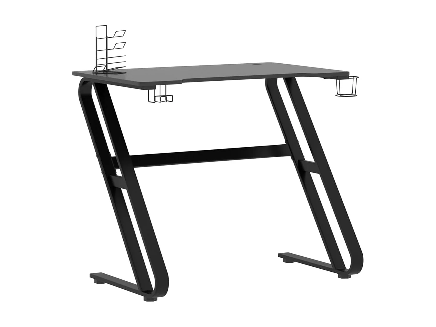 Bureau de jeu avec pieds en forme de ZZ Noir 90x60x75 cm FR82425