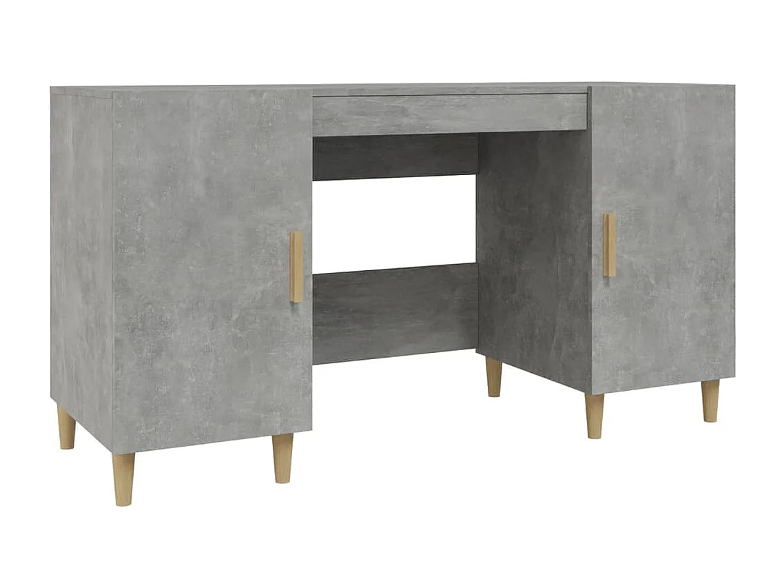 Bureau Gris béton 140x50x75 cm Bois d'ingénierie FR10319