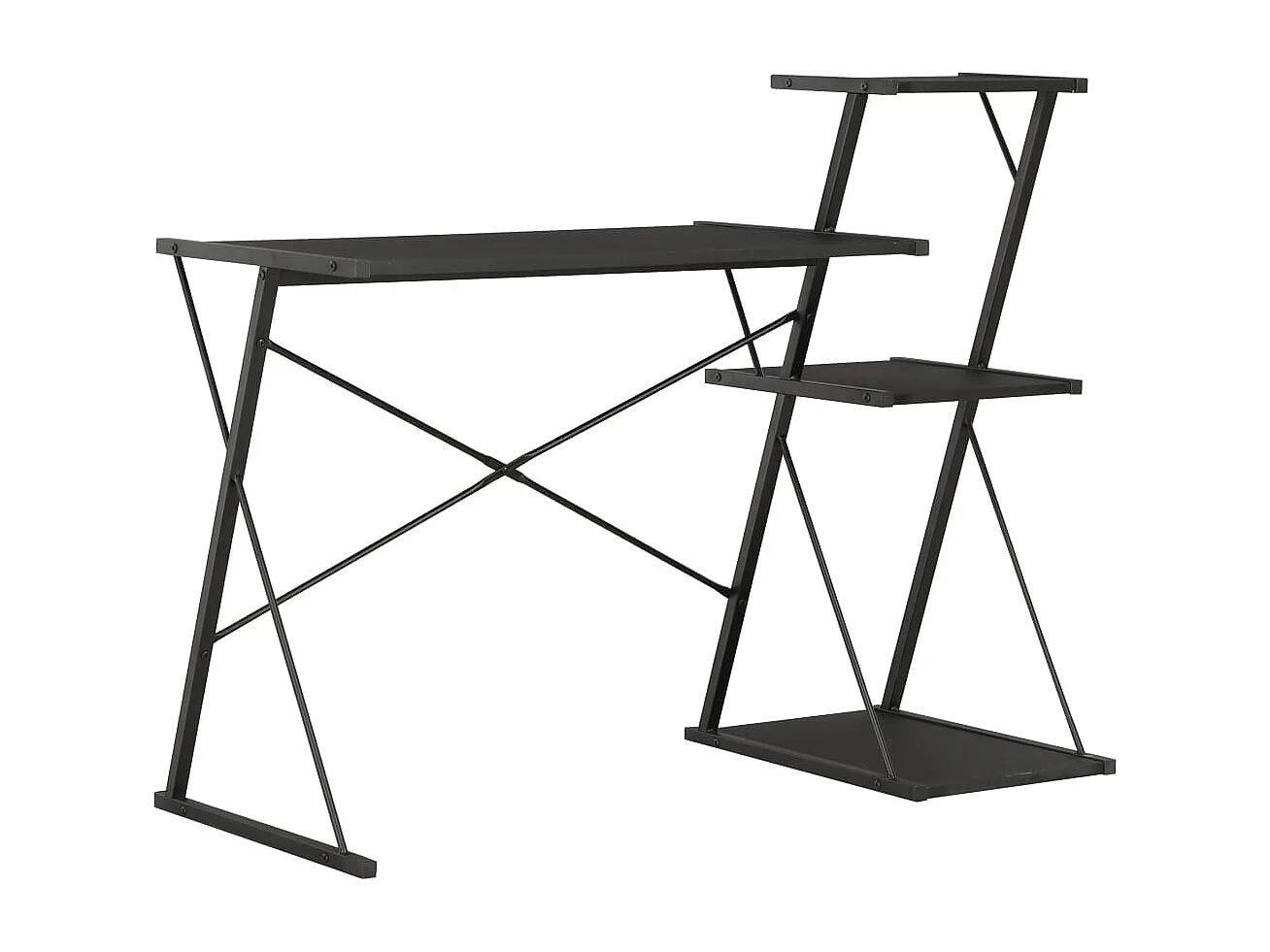 Bureau avec étagère Noir 116x50x93 cm FR58559