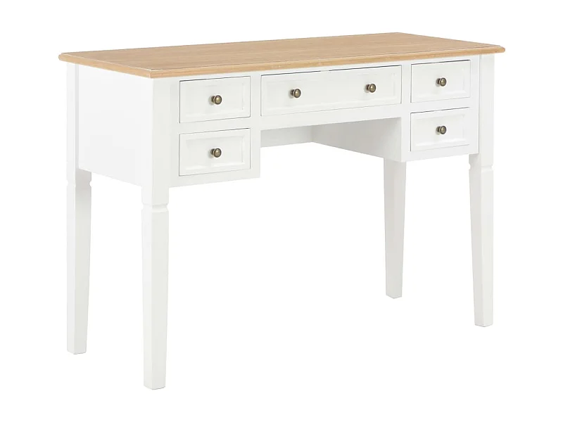 Escritorio de madera blanco 109,5x45x77,5 cm ES788716