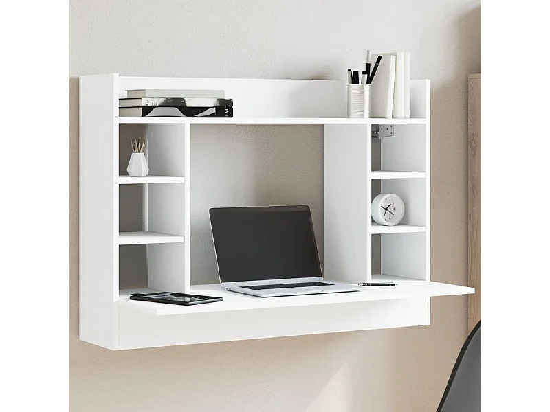Escritorio de pared madera de ingeniería blanco 105x48x75 cm ES759419