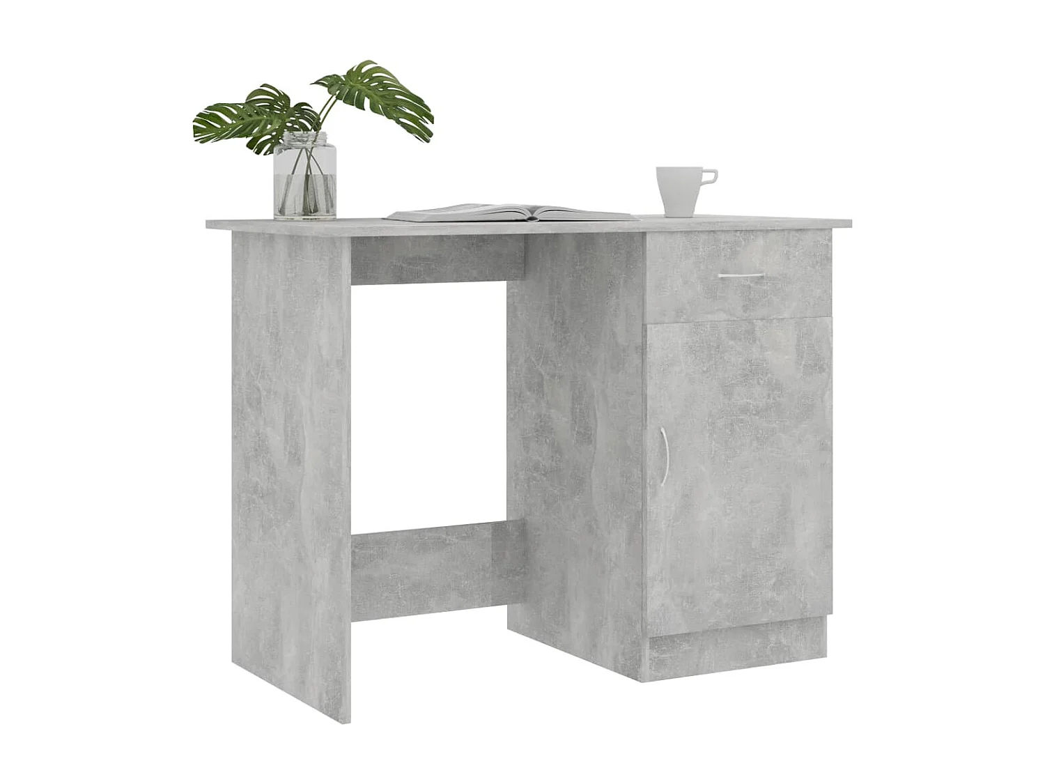 Bureau Gris béton 100x50x76 cm Bois d’ingénierie FR65230