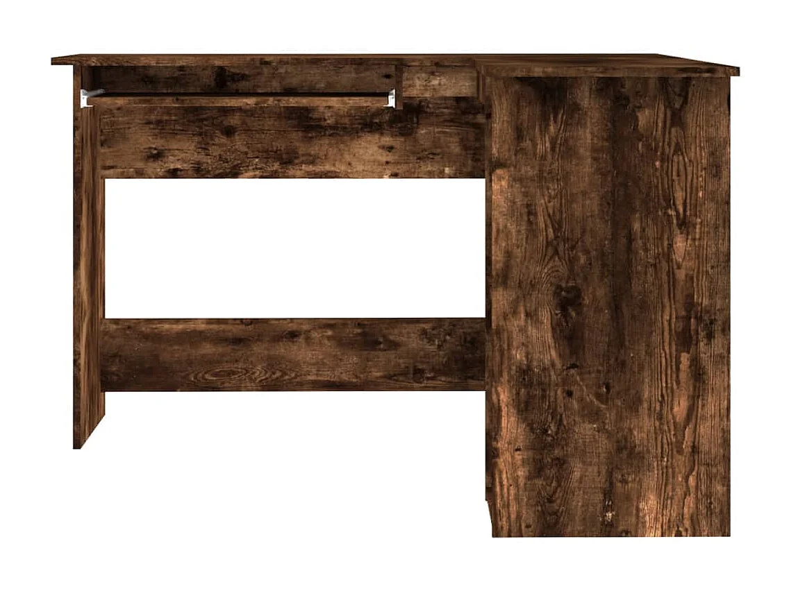 Escritorio esquina madera contrachapada roble humo 120x140x75cm ES529781