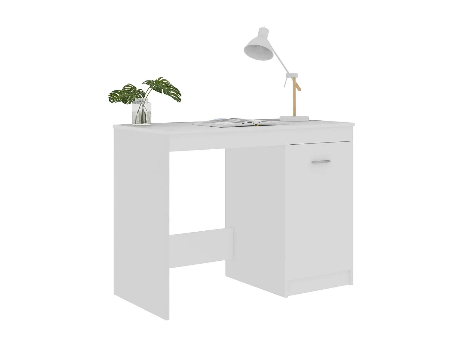 Bureau Blanc 100x50x76 cm Bois d'ingénierie FR11305