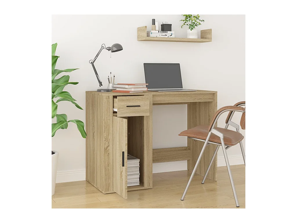 Bureau Chêne sonoma 100x49x75 cm Bois d'ingénierie FR80864