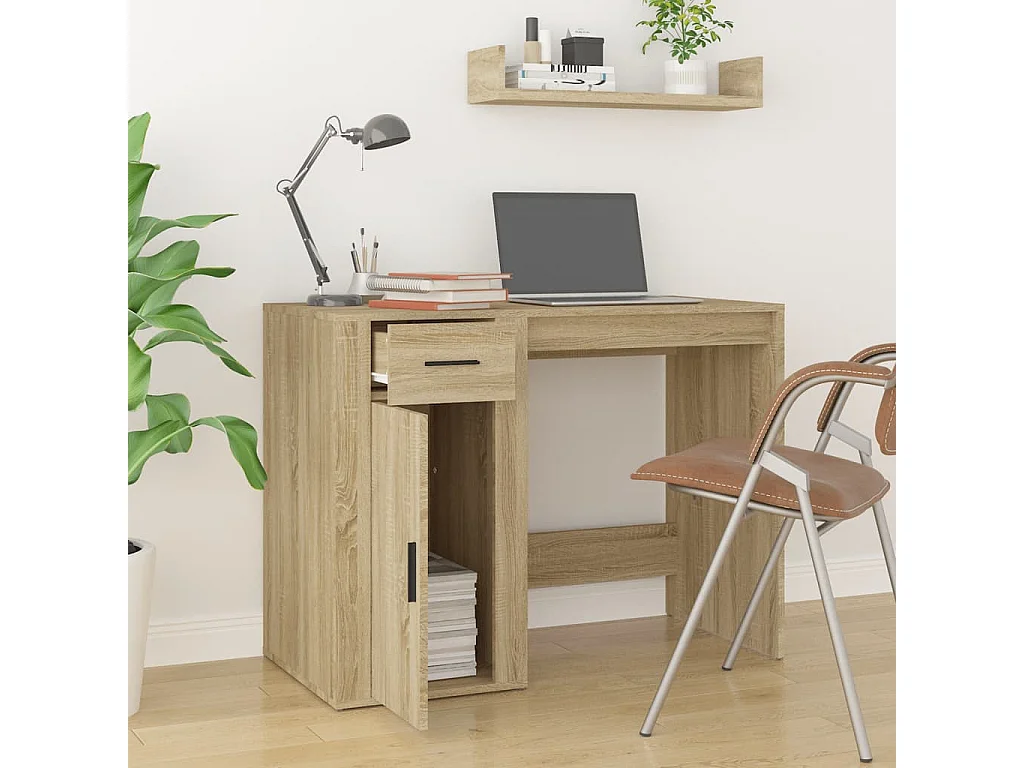 Bureau Chêne sonoma 100x49x75 cm Bois d'ingénierie FR80864