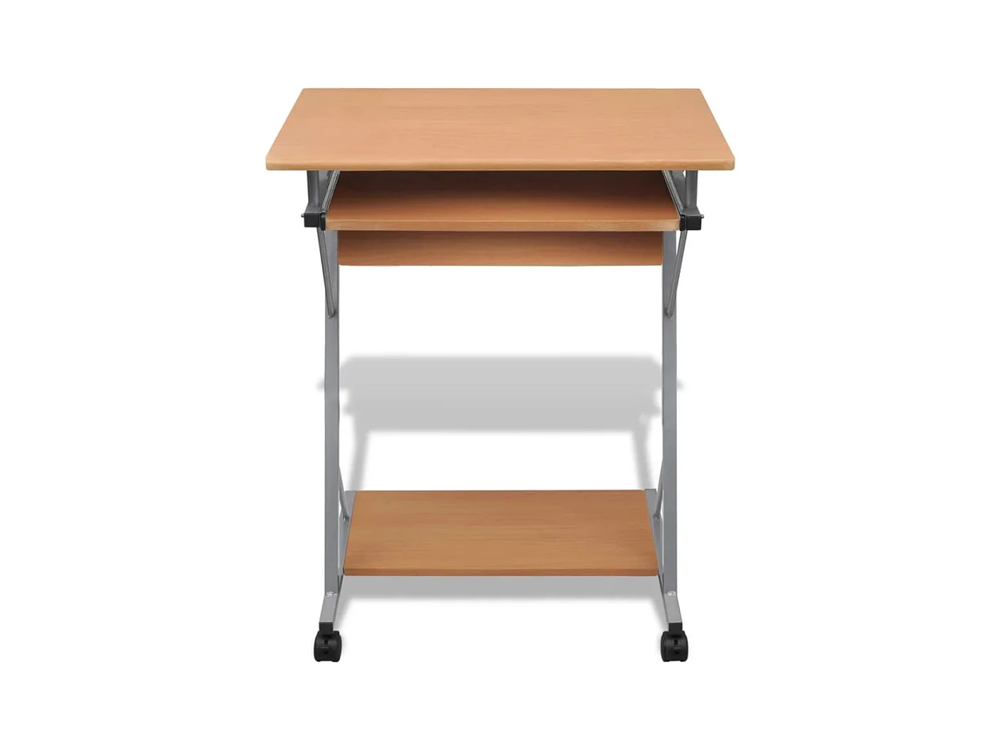 Bureau d'ordinateur avec plateau à clavier coulissant Marron FR20401