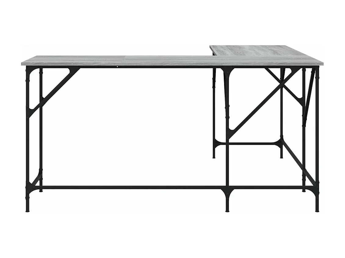 Secretária 149x149x75 cm derivados de madeira cinzento sonoma PT107776