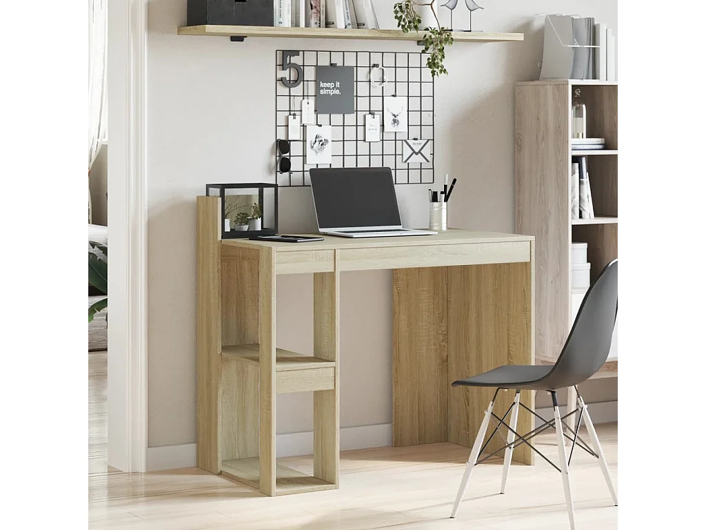 Escritorio madera de ingeniería roble Sonoma 103,5x56,5x94 cm ES957680