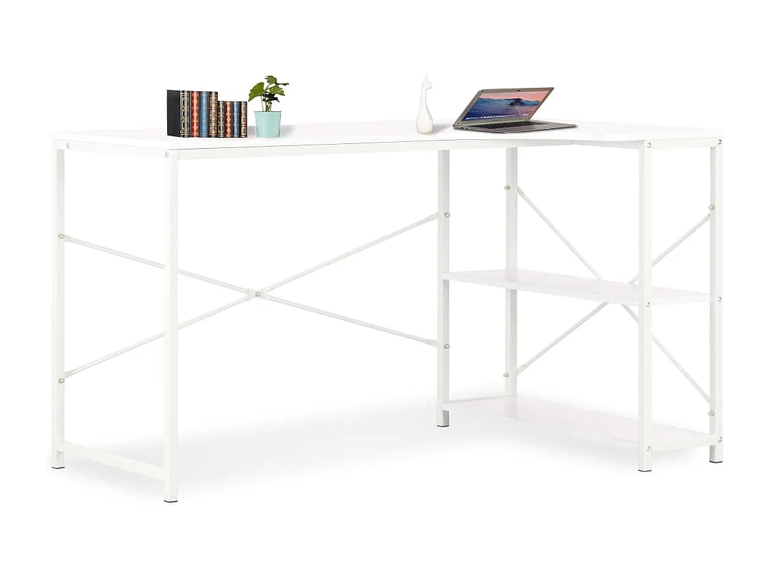 Bureau d'ordinateur Blanc 120x72x70 cm FR38978