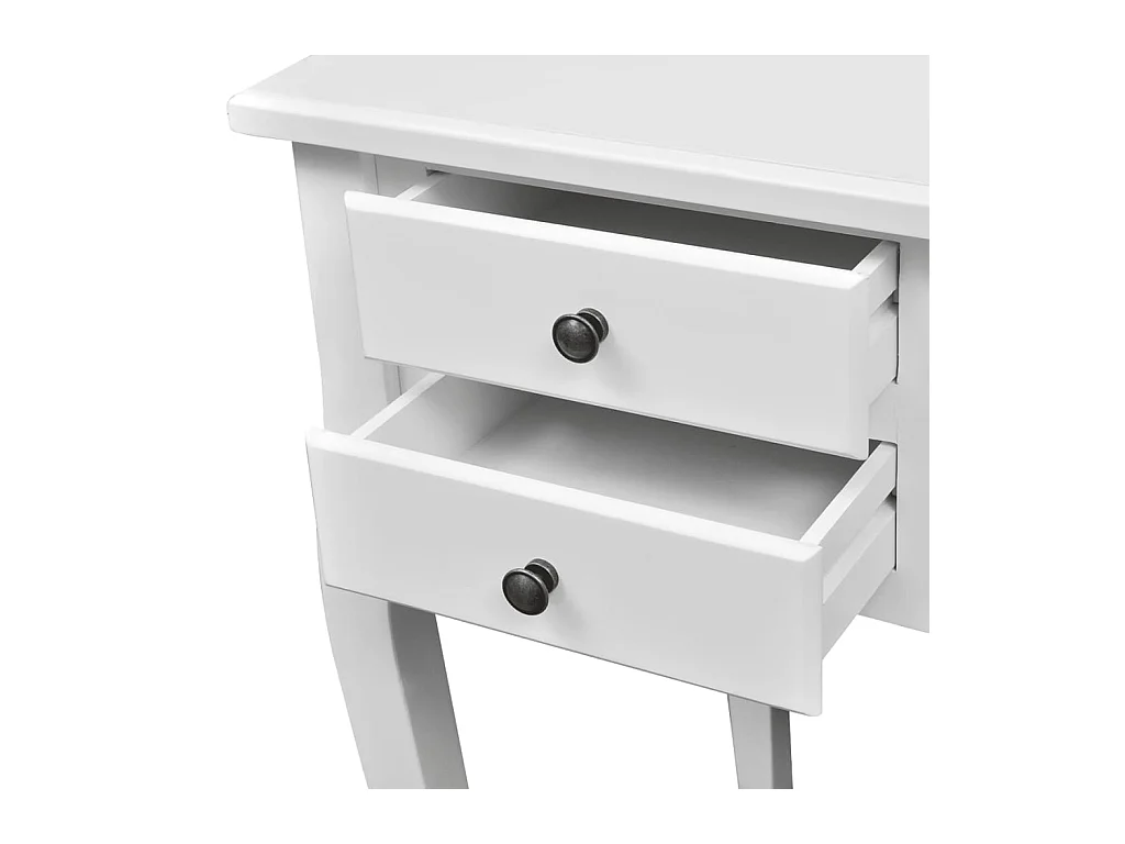 Bureau français en bois avec pieds courbés et 5 tiroirs FR57066