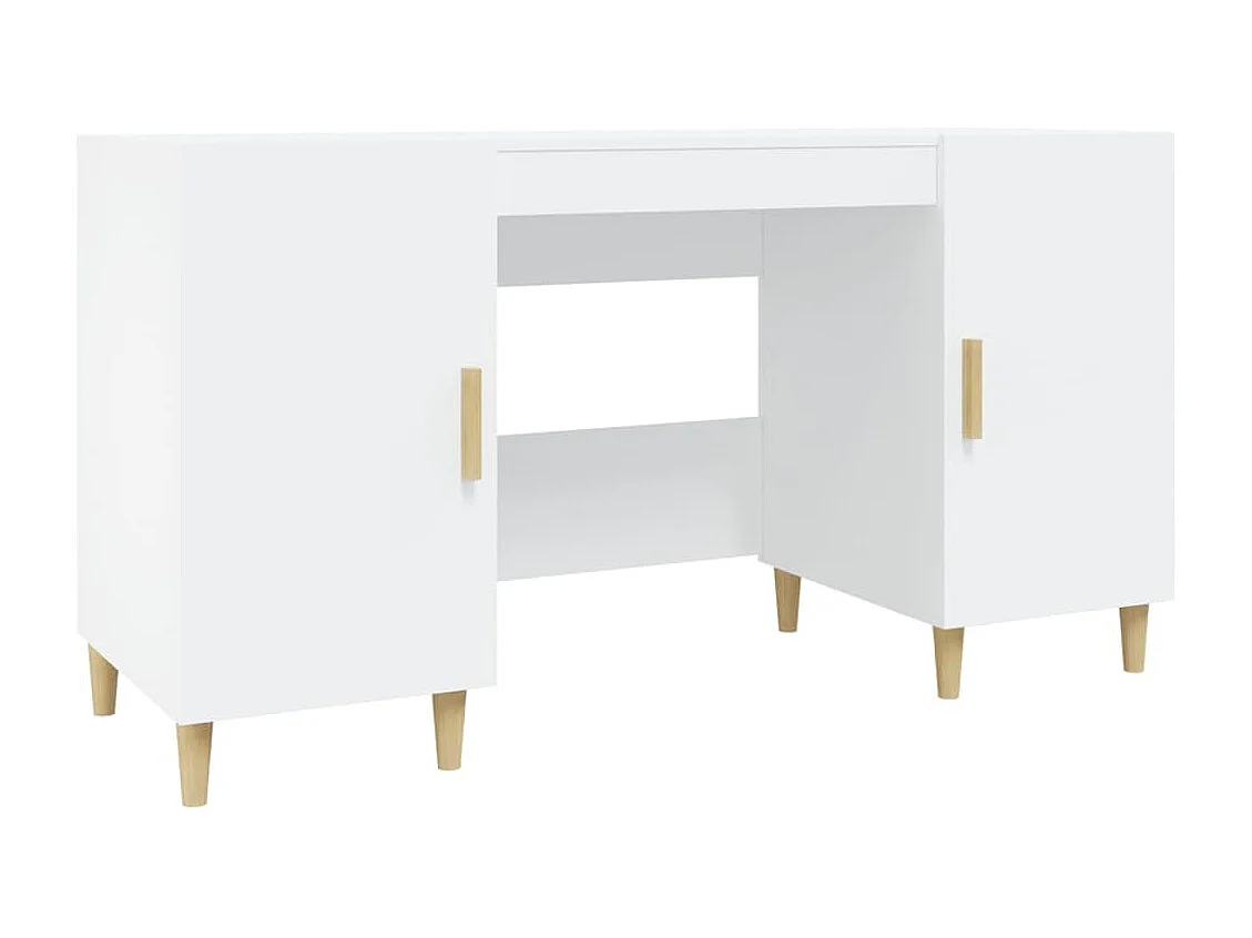 Bureau Blanc 140x50x75 cm Bois d'ingénierie FR52295