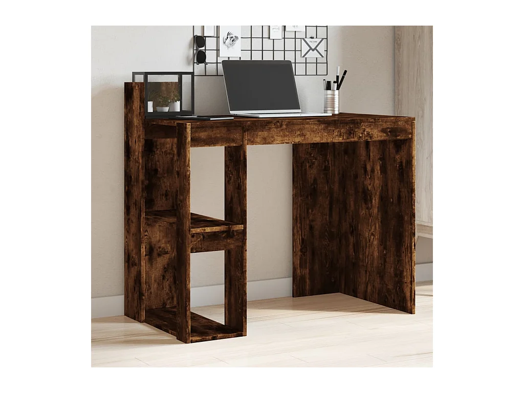 Bureau chêne fumé 103,5x56,5x94 cm bois d'ingénierie FR72891