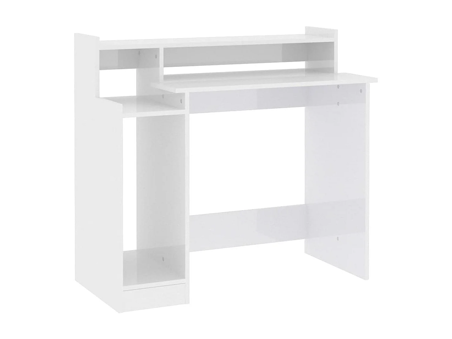 Bureau met LED-verlichting 97x45x90 cm hout hoogglans wit BE770962