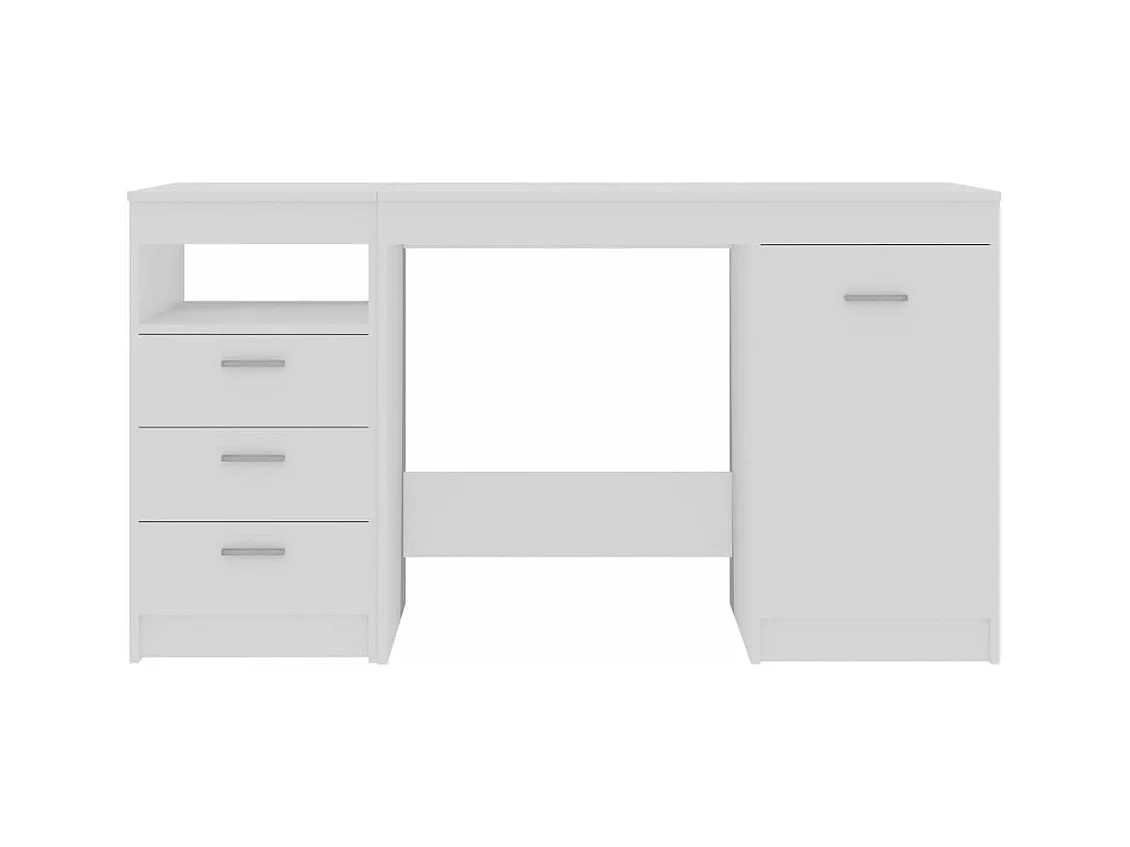 Bureau Blanc 140x50x76 cm Bois d’ingénierie FR23449