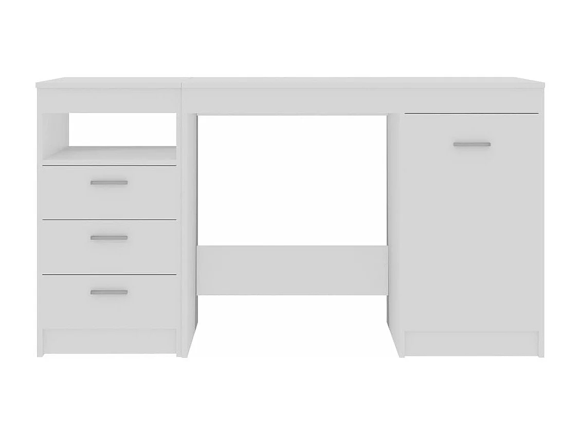 Escritorio de madera contrachapada blanco 140x50x76 cm ES371869