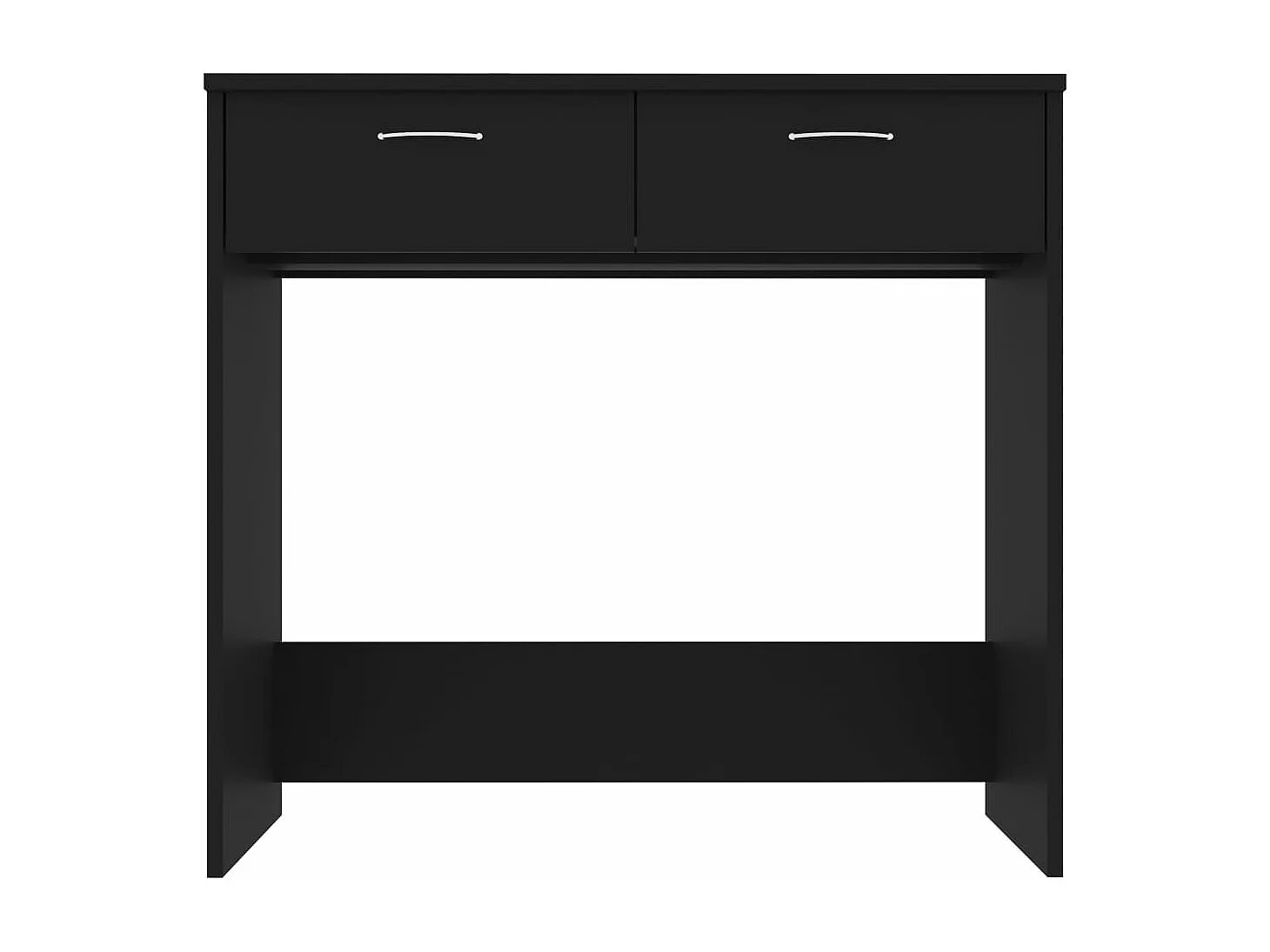 Escritorio de madera contrachapada negro 80x40x75 cm ES244830